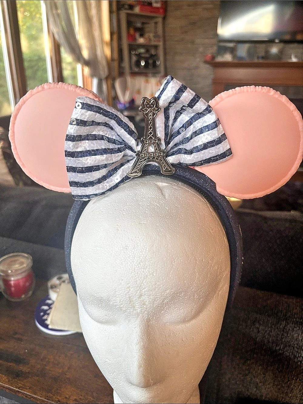 Disney France Pavilion Macaron Minnie Ear Headband Pink & Black